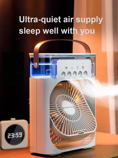 3 In 1 Fan AIr Conditioner Household Small Air Cooler LED Night Light Portable Air Adjustment Fan Office Home Fan New