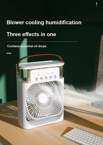 3 In 1 Fan AIr Conditioner Household Small Air Cooler LED Night Light Portable Air Adjustment Fan Office Home Fan New