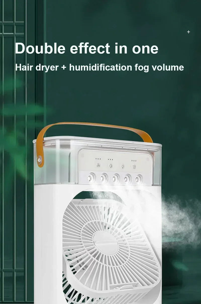 3 In 1 Fan AIr Conditioner Household Small Air Cooler LED Night Light Portable Air Adjustment Fan Office Home Fan New
