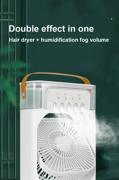 3 In 1 Fan AIr Conditioner Household Small Air Cooler LED Night Light Portable Air Adjustment Fan Office Home Fan New